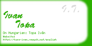 ivan topa business card